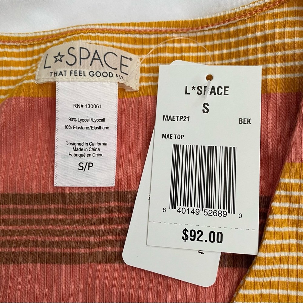 L*Space Mae Crop Top in Beachy Keen Stripe, NWT - Picture 14 of 15